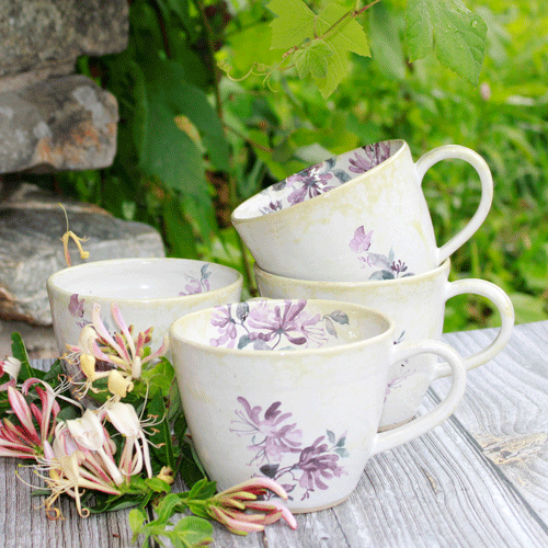 kaprifolkopp handgjord keramik timmervikens keramik